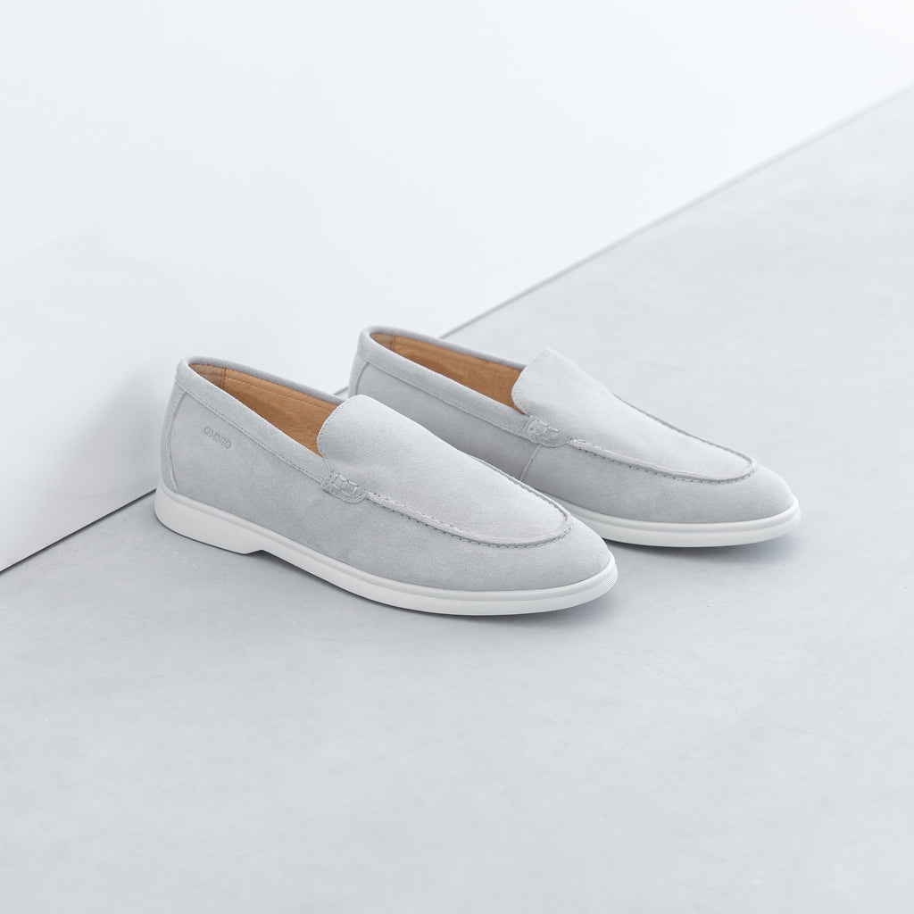 ACE LOAFER MOC Lt Grey Suede