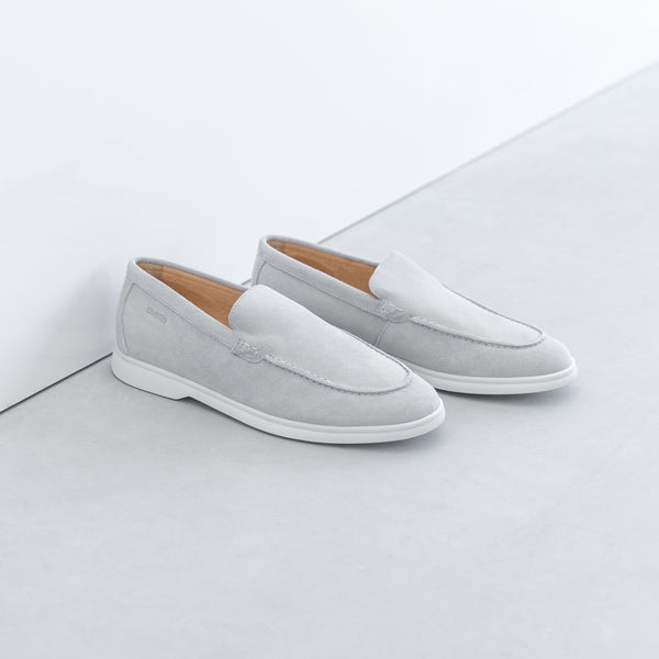 ACE LOAFER MOC Lt Grey Suede
