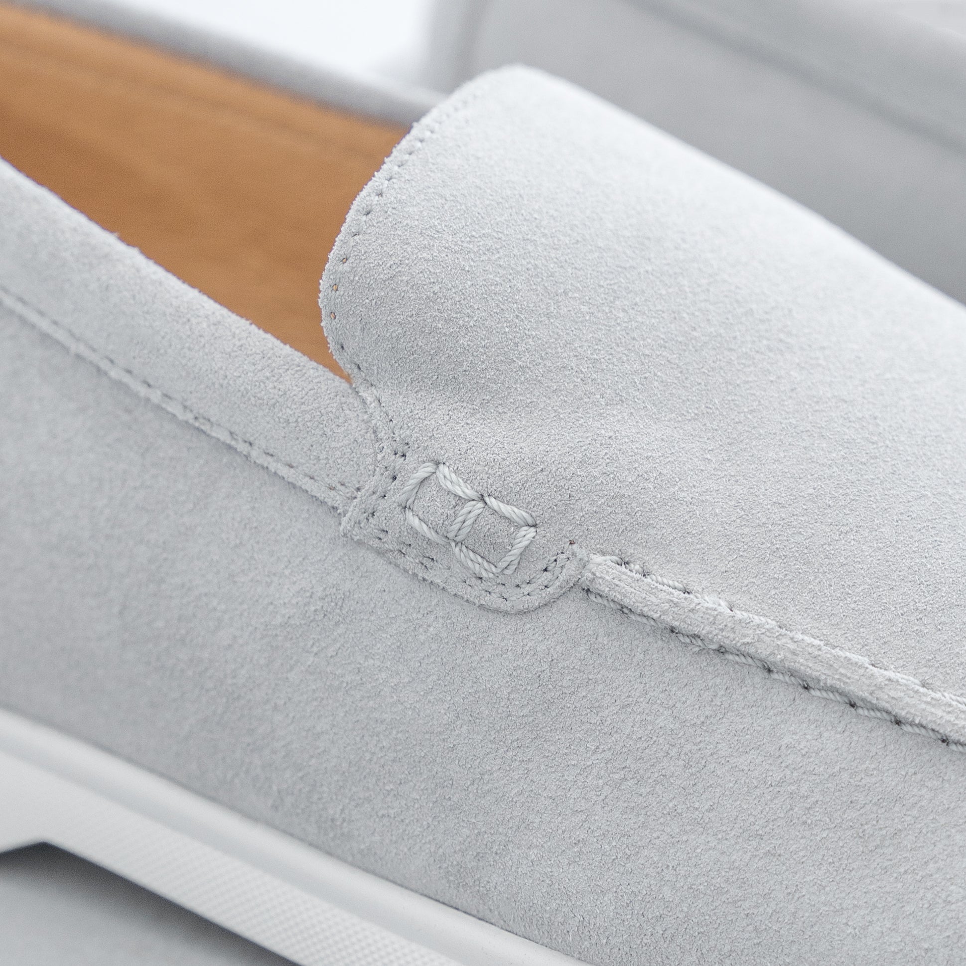 ACE LOAFER MOC Lt Grey Suede