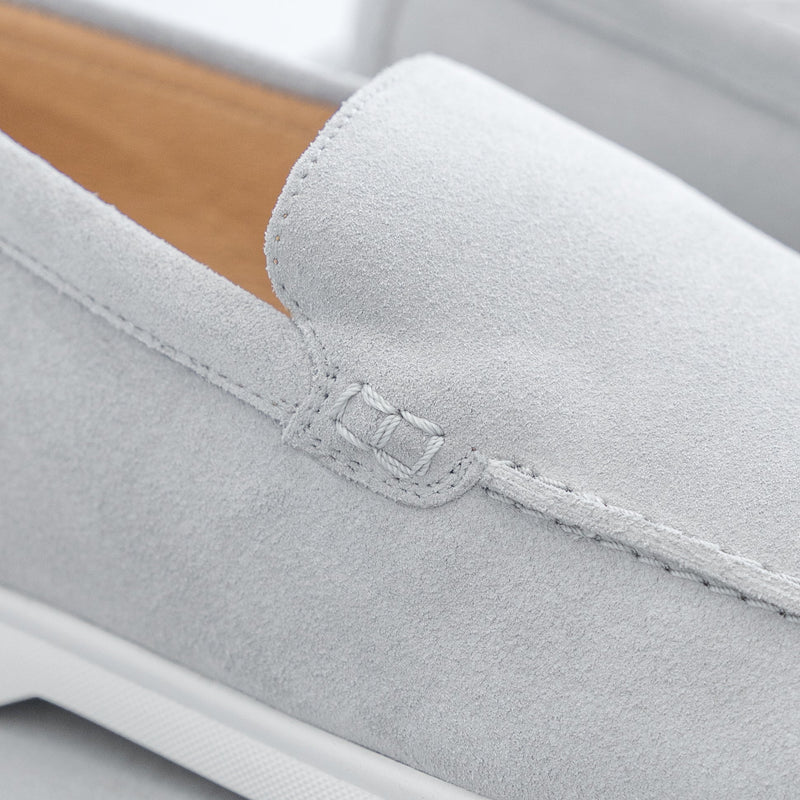 ACE LOAFER MOC Lt Grey Suede