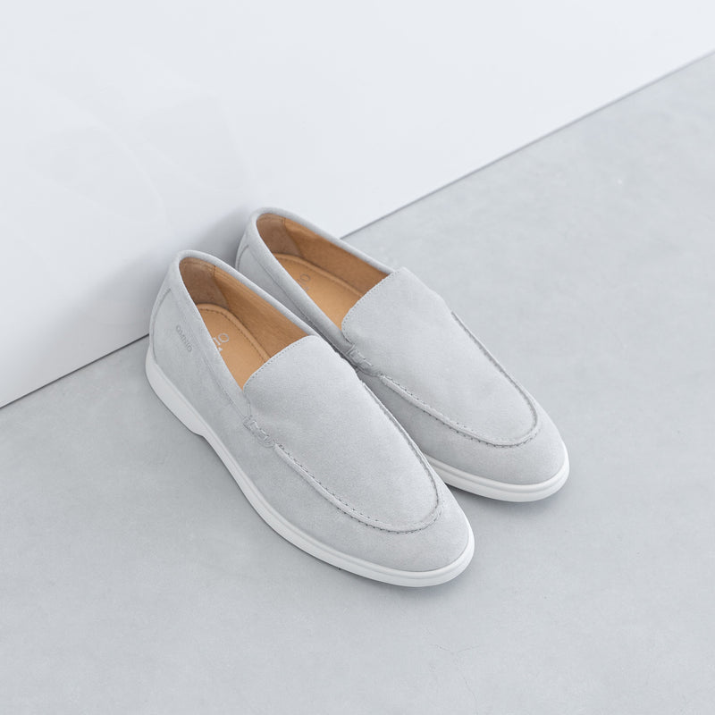 ACE LOAFER MOC Lt Grey Suede