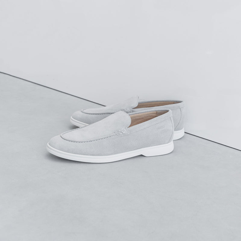 ACE LOAFER MOC Lt Grey Suede