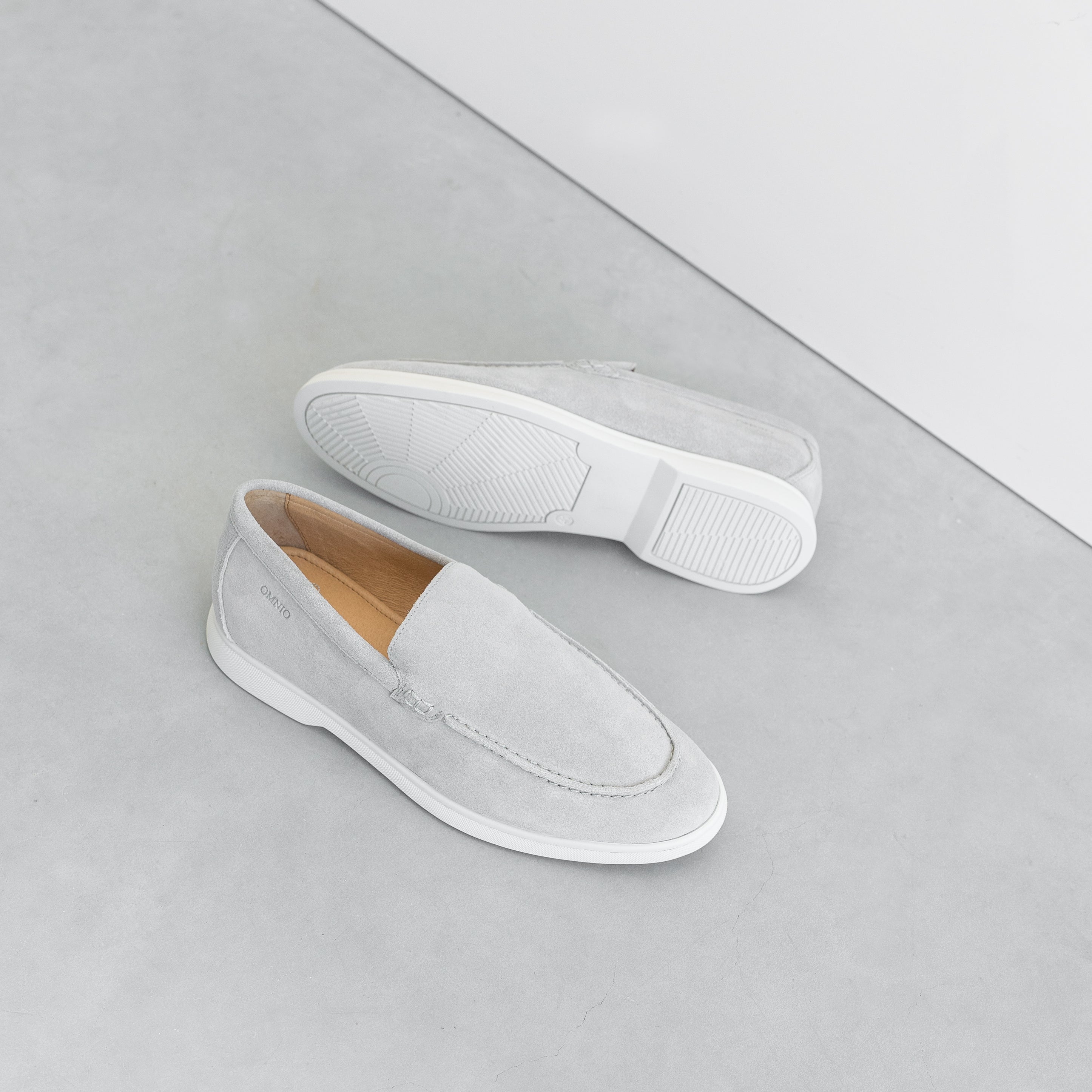 ACE LOAFER MOC Lt Grey Suede