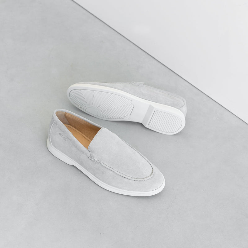ACE LOAFER MOC Lt Grey Suede