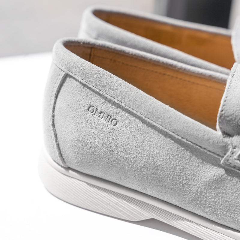 ACE LOAFER MOC Lt Grey Suede