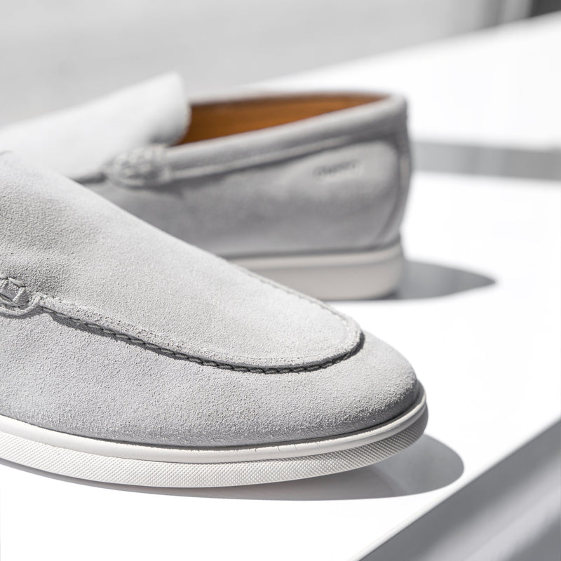 ACE LOAFER MOC Lt Grey Suede